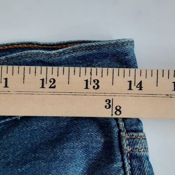 Levis 501 Skinny Jeans Button Fly High Rise Slim Fit Distressed Womens 25 ×28 - Picture 13 of 15